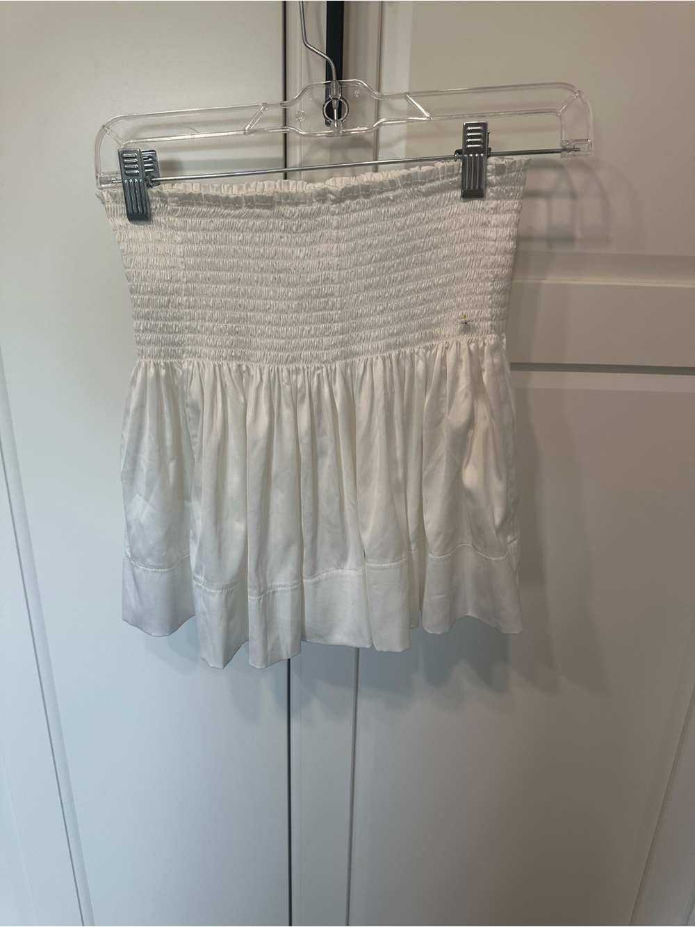 NATURAL LIFE White Smocked Mini Skirt Skort. Shorts size small
